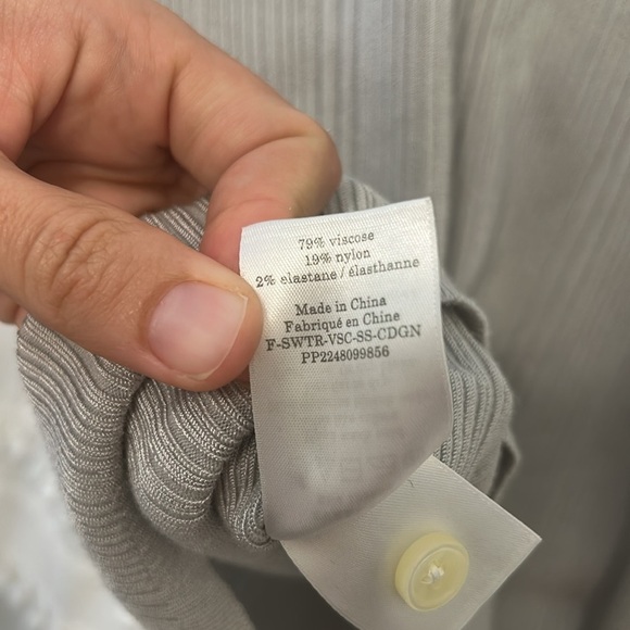 Everlane Rib Knit Top gray size XL - Picture 8 of 9